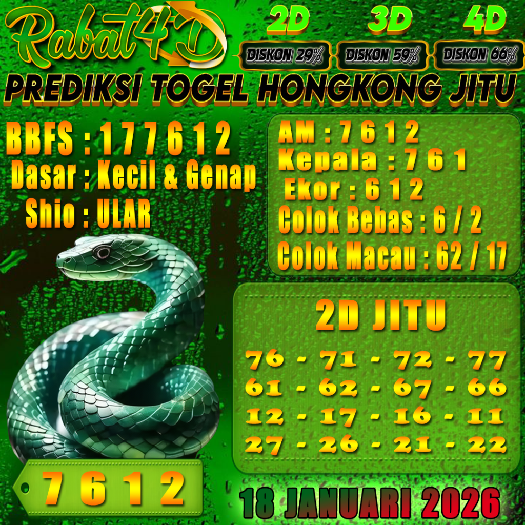 Prediksi HONGKONG 18 Januari 2026 Angka Jitu