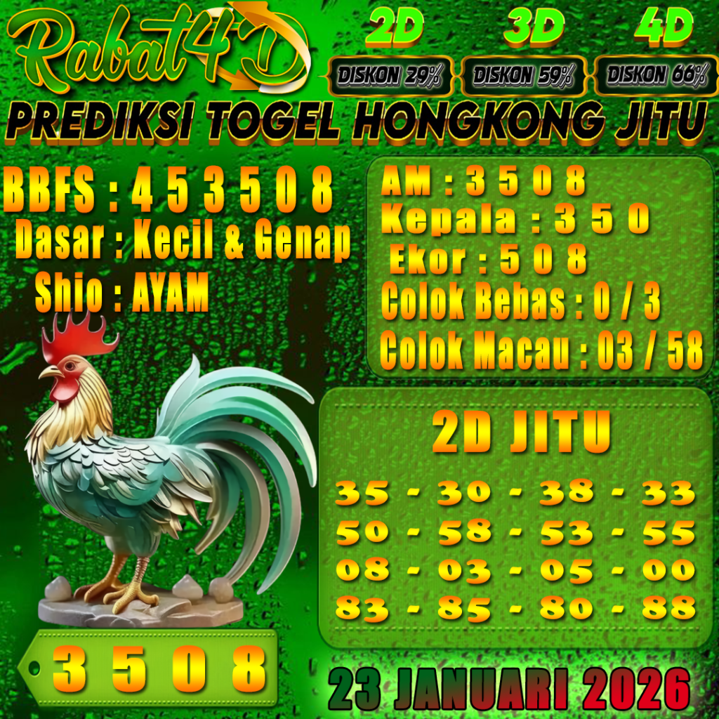 Prediksi HONGKONG 23 Januari 2026 Angka Jitu