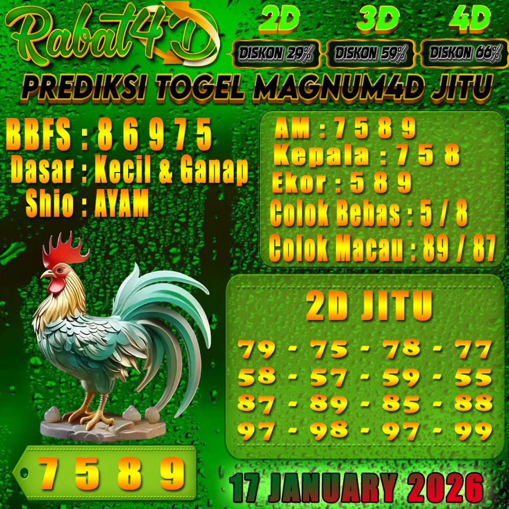 PREDIKSI MAGNUM4D 17 JANUARY