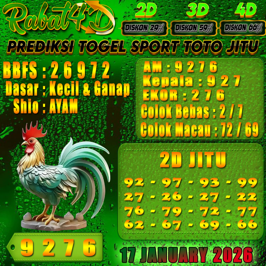 PREDIKSI SPORTTOTO 17 JANUARY