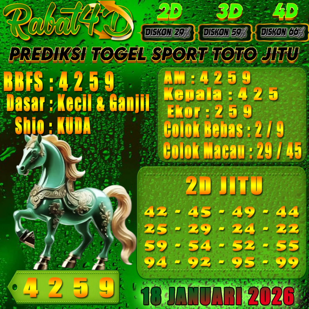 Prediksi Sport Toto18 Januari 2026 Angka Jitu