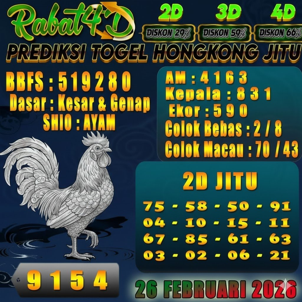 Prediksi HONGKONG 26 Februari 2026 Angka Jitu