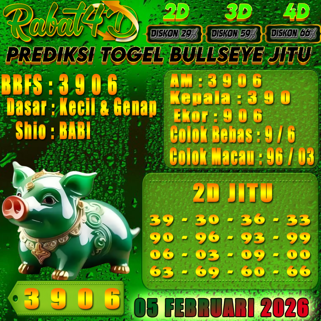 Prediksi Bullseye 05 Februari 2026 Angka Jitu