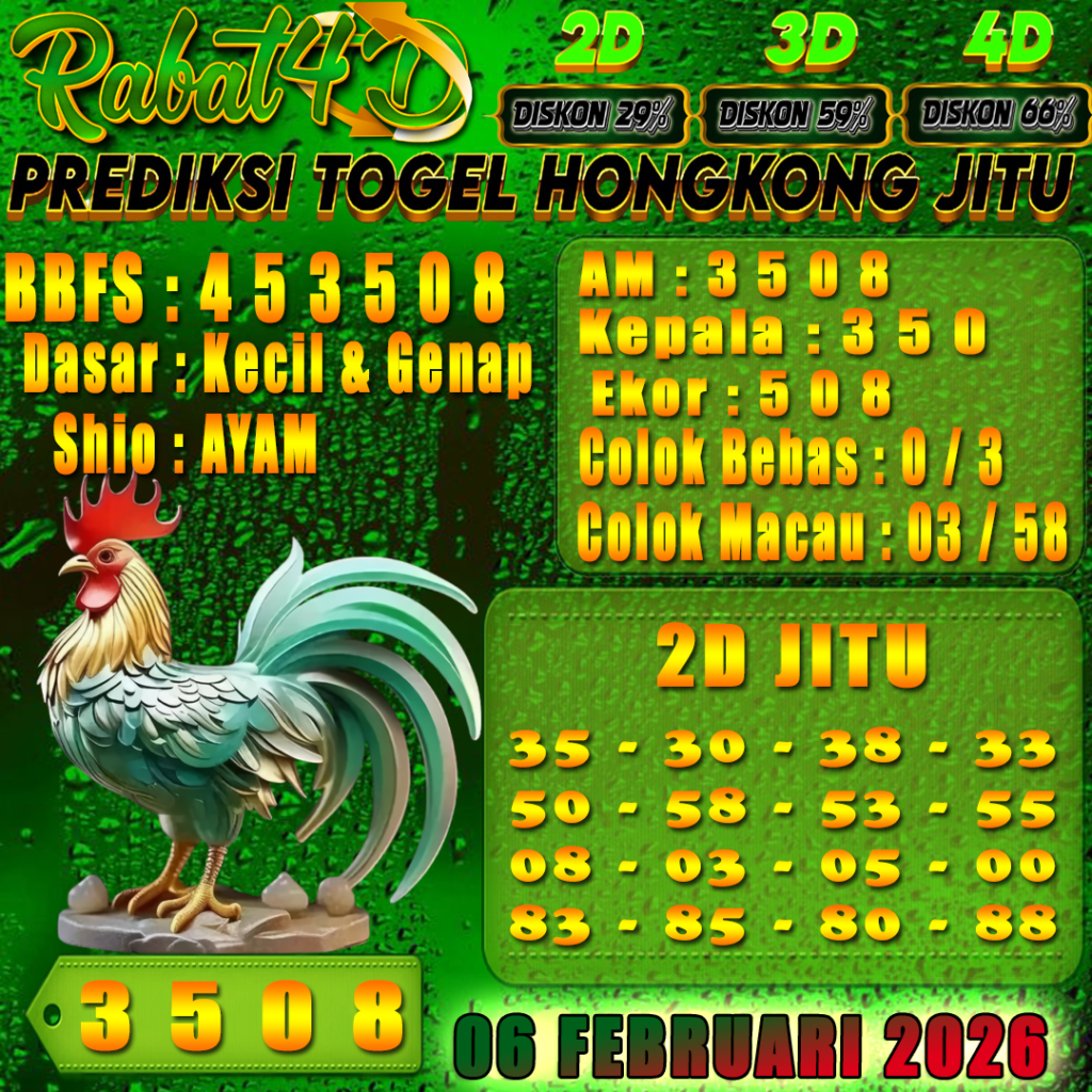 Prediksi HONGKONG 06 Februari 2026 Angka Jitu