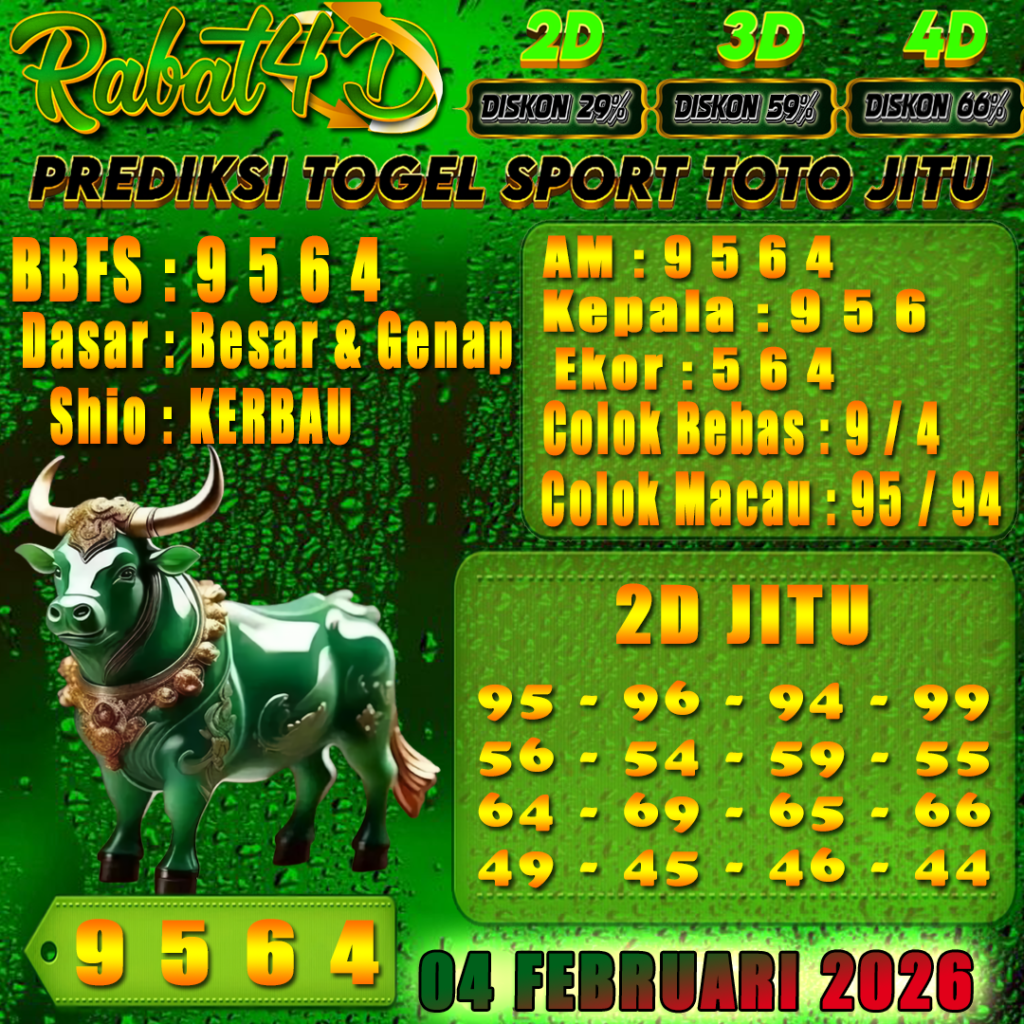 Prediksi SportToto 04 Februari 2026 Angka Jitu
