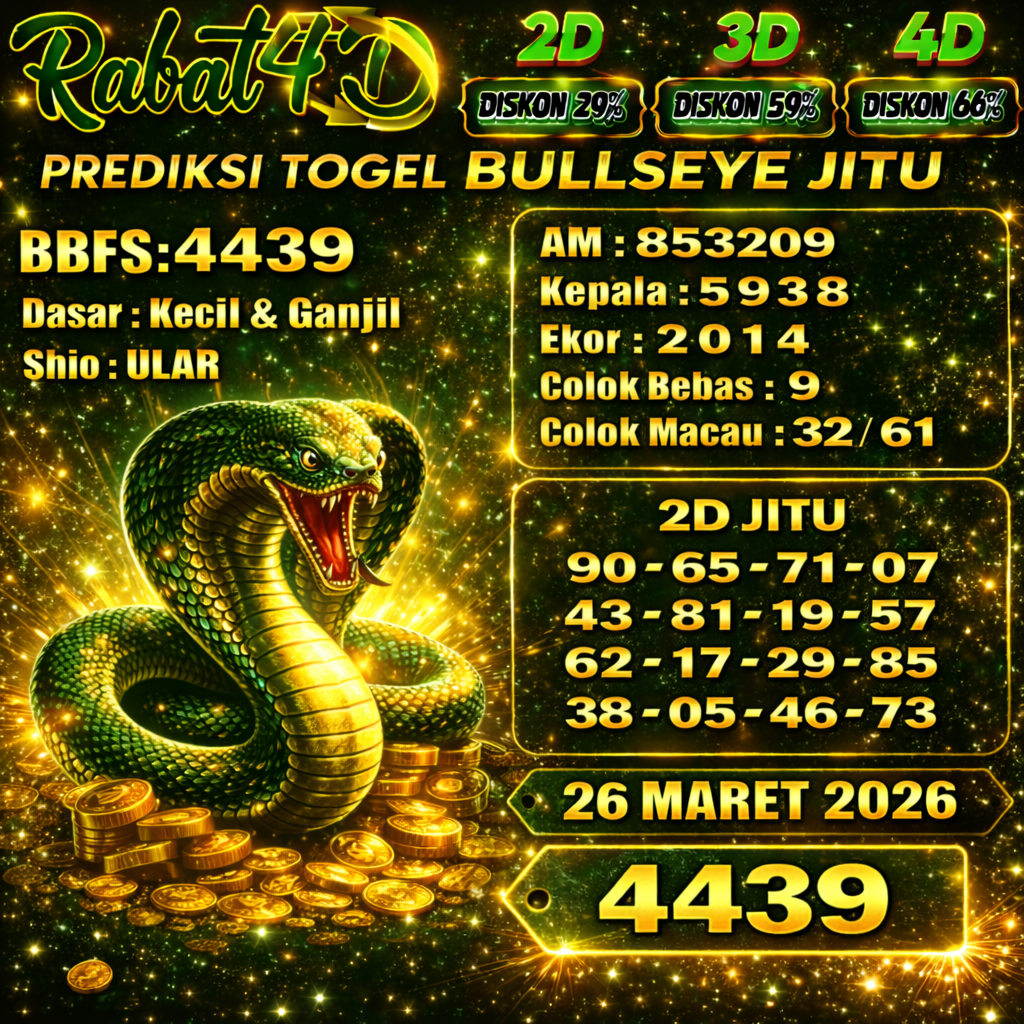 Prediksi Bullseye 26 Maret 2026 Angka Jitu
