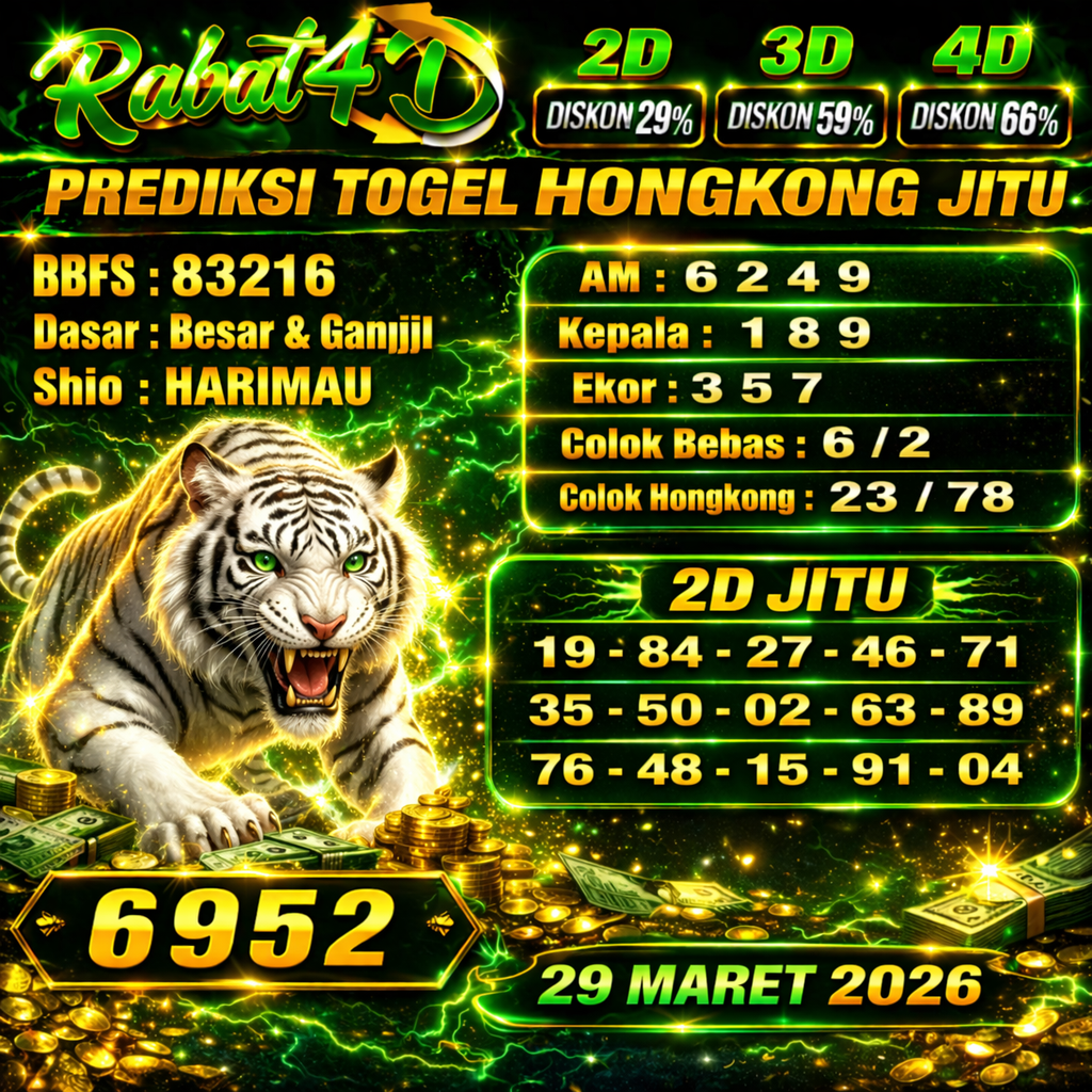 Prediksi HONGKONG 29 MARET 2026 Angka Jitu