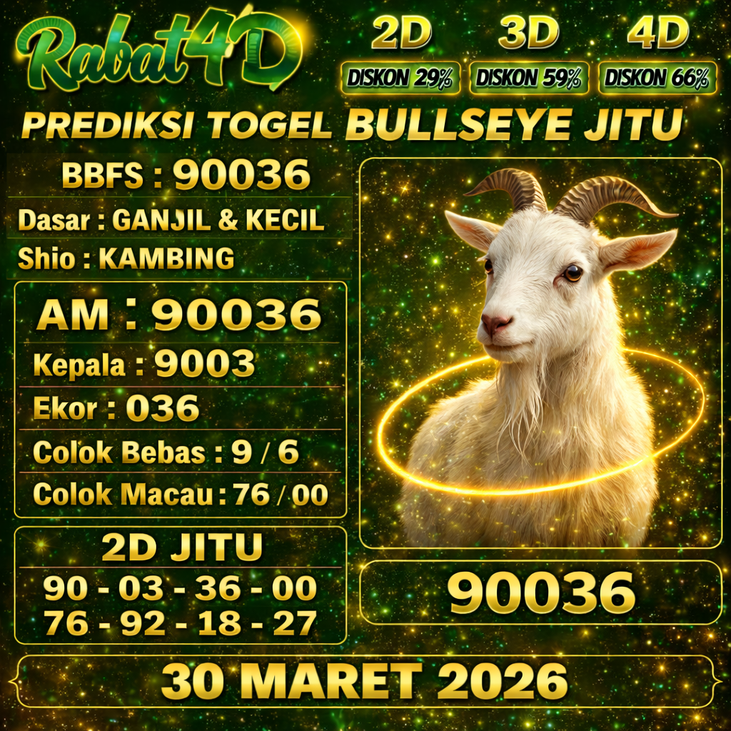 PREDIKSI BULLSEYE 30 MARET 2026