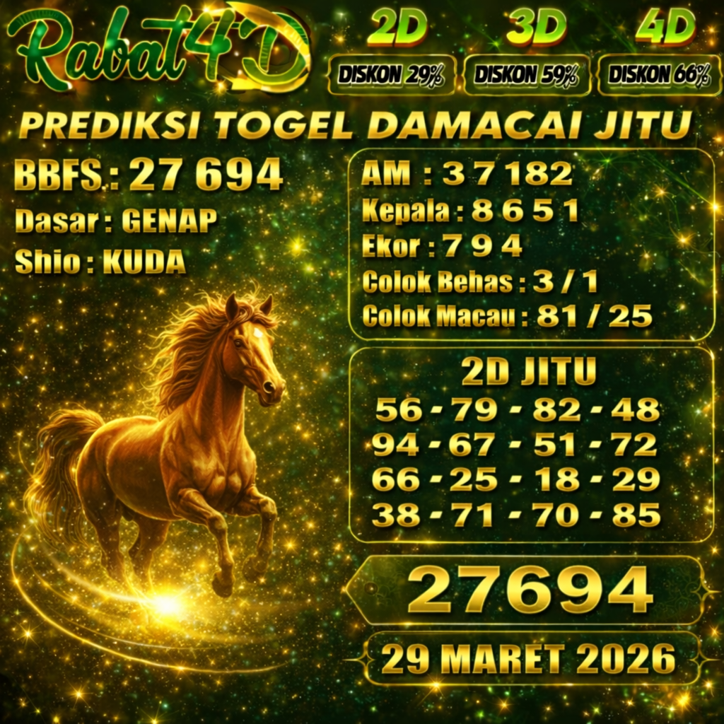 Prediksi Damacai 29Maret2026 Angka Jitu