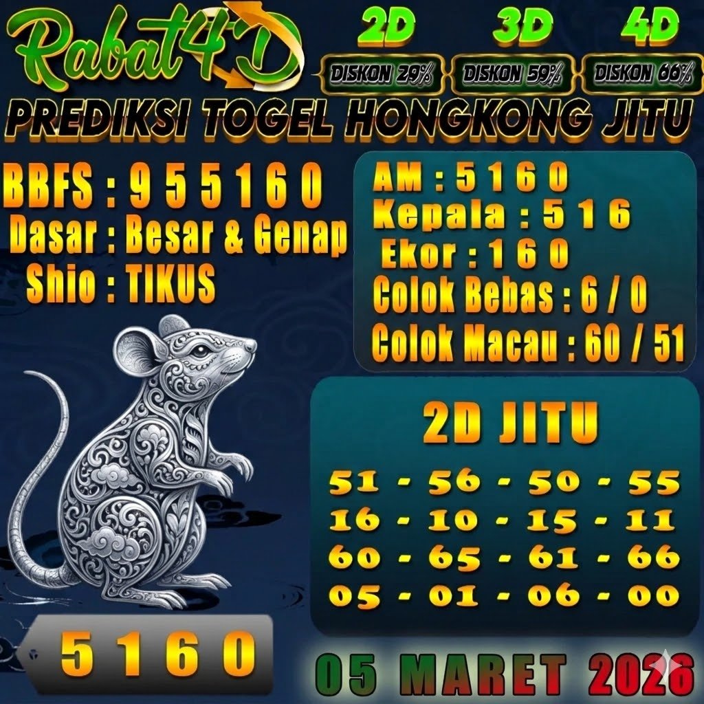 Prediksi HONGKONG 05 MARET 2026 Angka Jitu