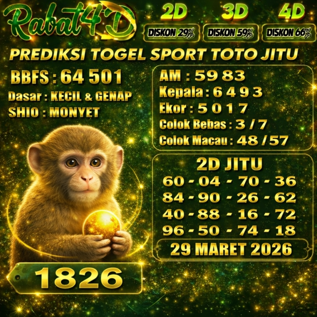 Prediksi SportToto 29Maret2026 Angka Jitu
