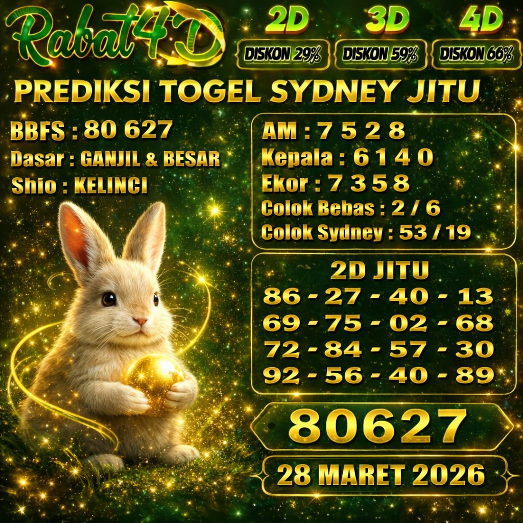 Prediksi SYDNEY 28 Maret2026 Angka Jitu