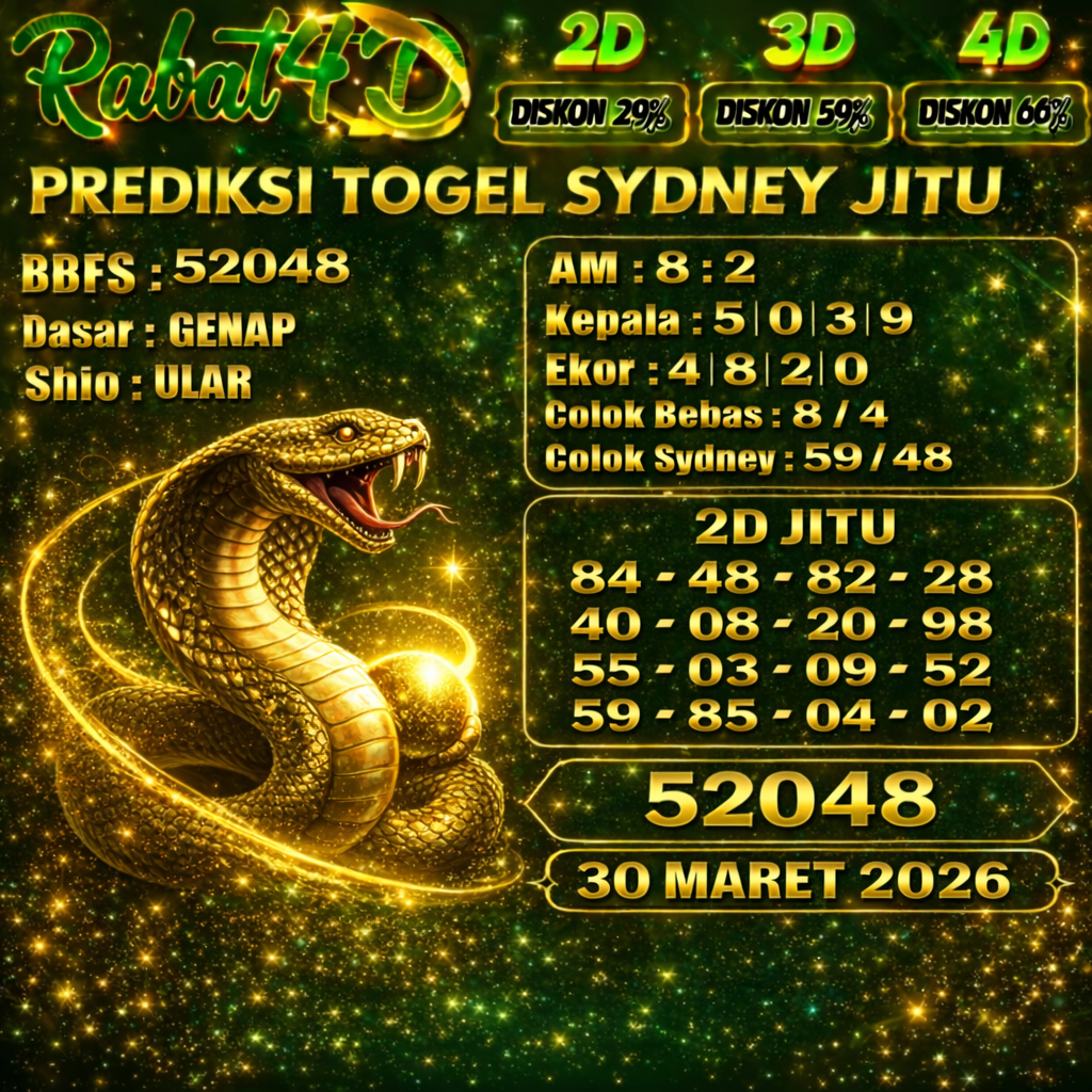 PREDIKSI SYDNEY 30 MARET 2026
