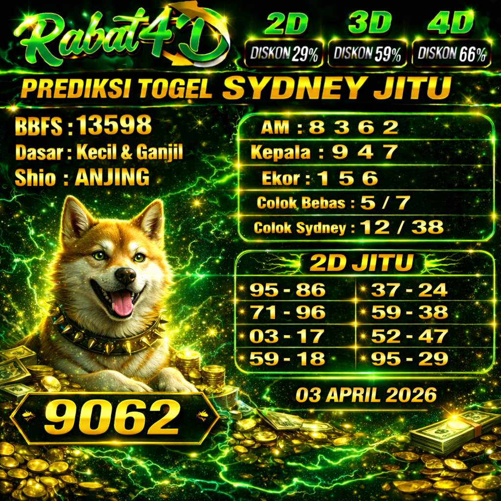 Prediksi SYDNEY 03 April 2026 Angka Jitu