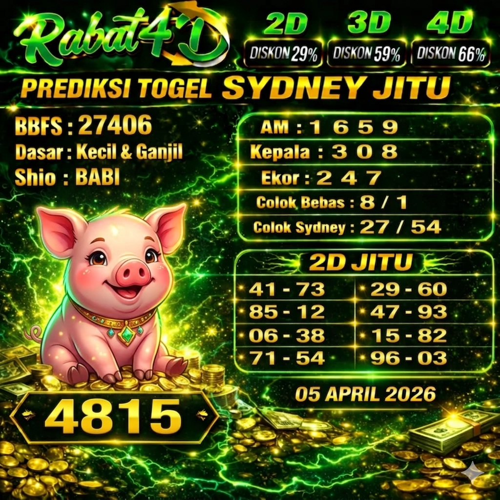 Prediksi SYDNEY 05 April 2026 Angka Jitu