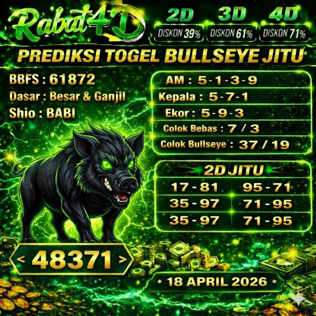 Prediksi Bullseye 18 April 2026 Angka Jitu