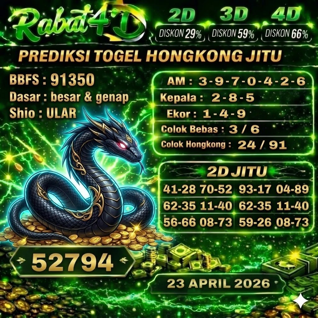Prediksi Hongkong 23 April 2026 Angka Jitu
