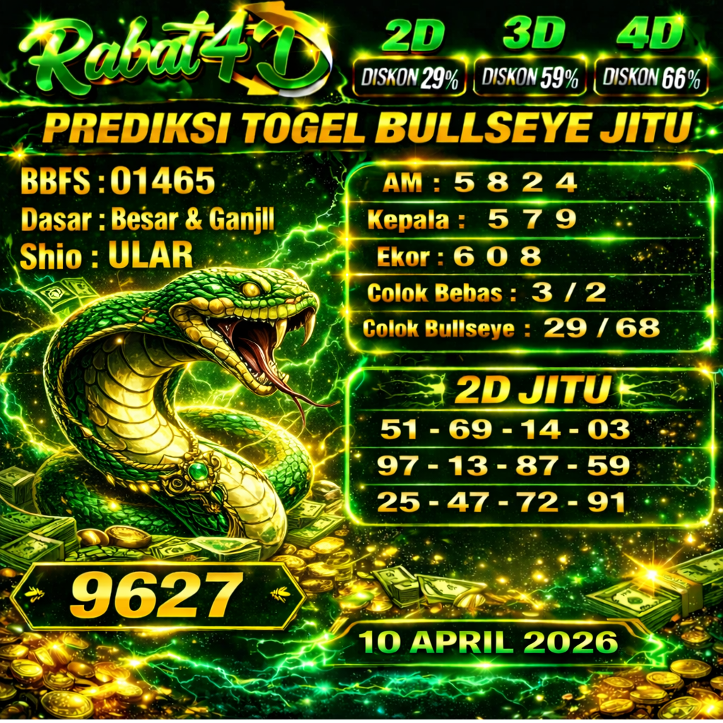 Prediksi Bullseye 10 April 2026 Angka Jitu