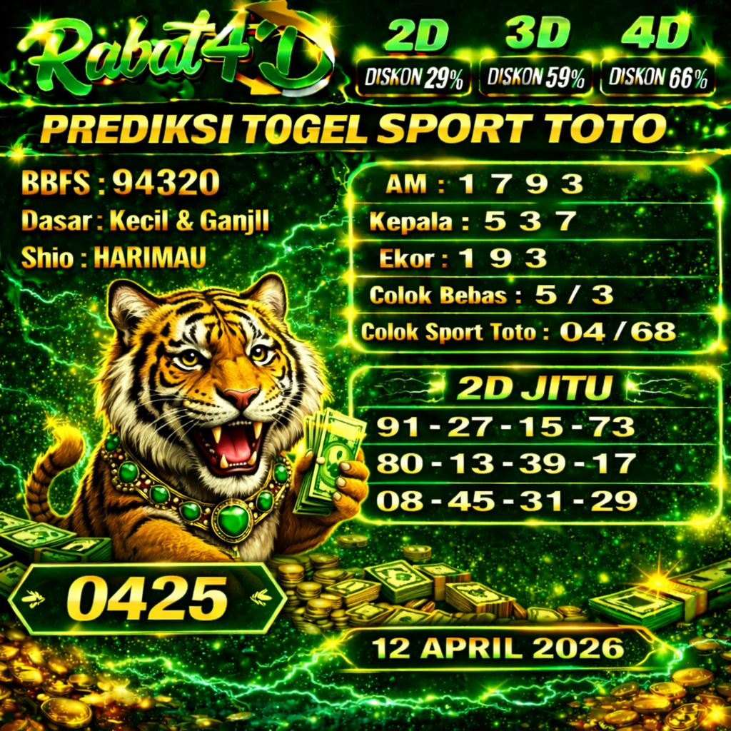 PREDIKSI TOGEL 12 APRIL 2026
