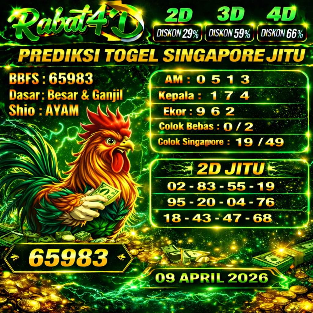 Prediksi SINGAPORE 09 April 2026 Angka Jitu