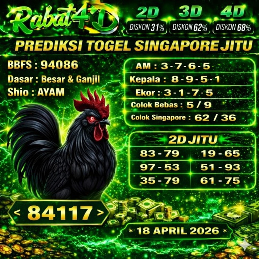 Prediksi Singapore 18 April 2026 Angka Jitu